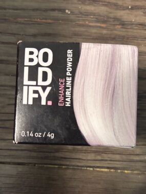 Boldify Enhance Hairline Powder White 4g Root Touch Up Water Resistant Squalane